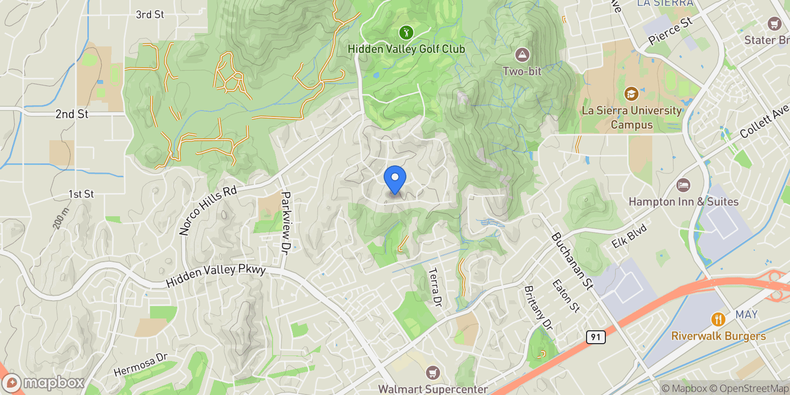 Map showing 229 Oldenburg Lane, Norco, CA 92860, Norco, California, United States.