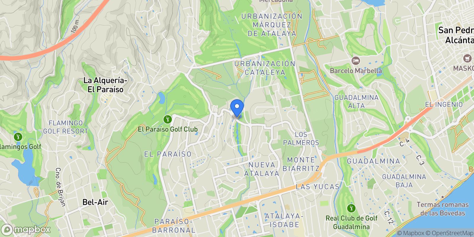 Map showing Andalusia, Estepona, Andalusia, Spain.