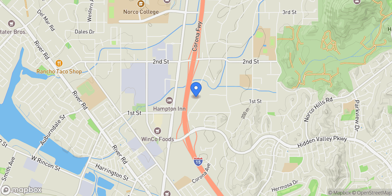 Map showing 1510 Valley View, Norco, CA 92860, Norco, California, United States.