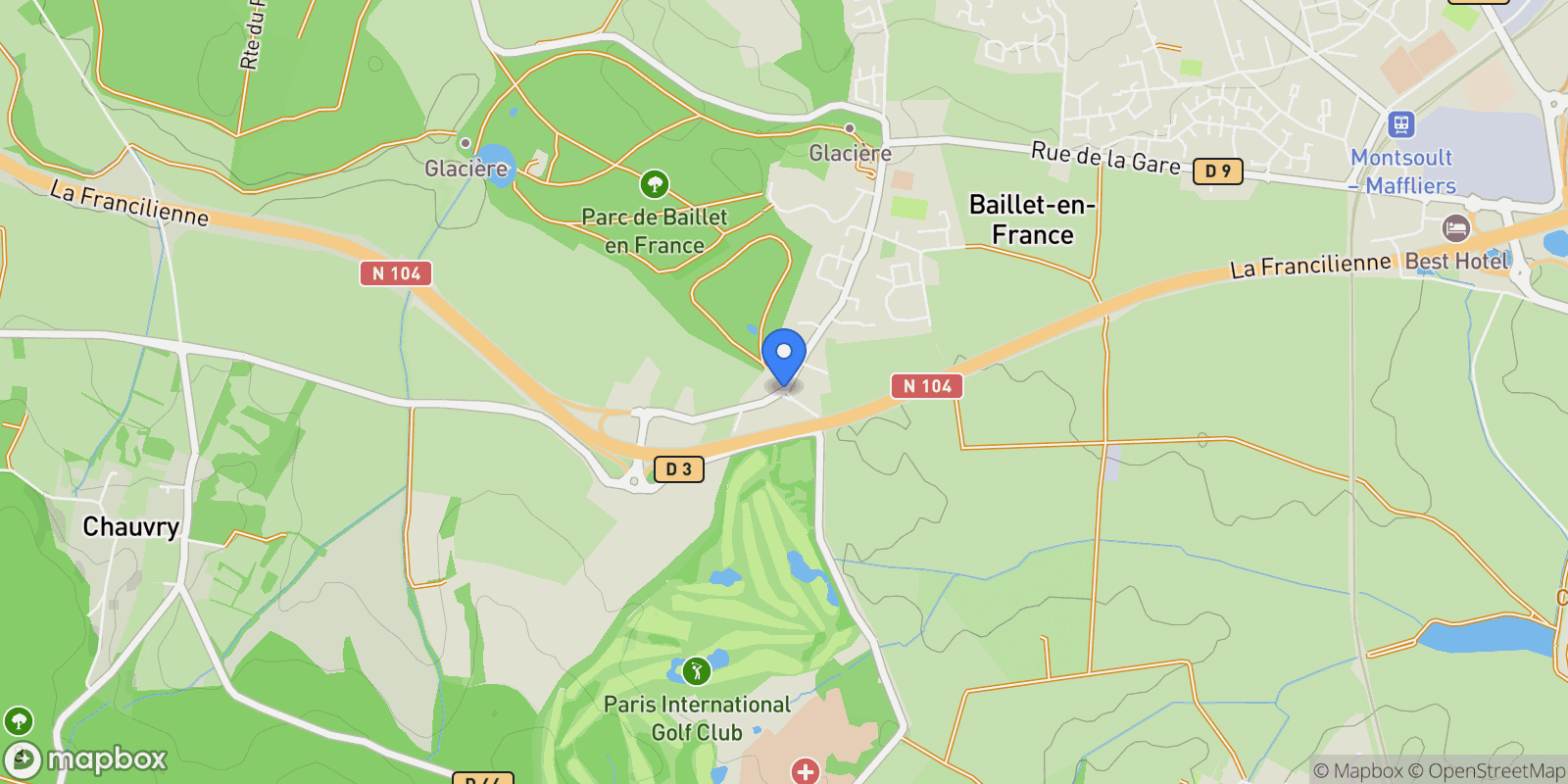 Map showing Baillet-en-France, Île-de-France, France.