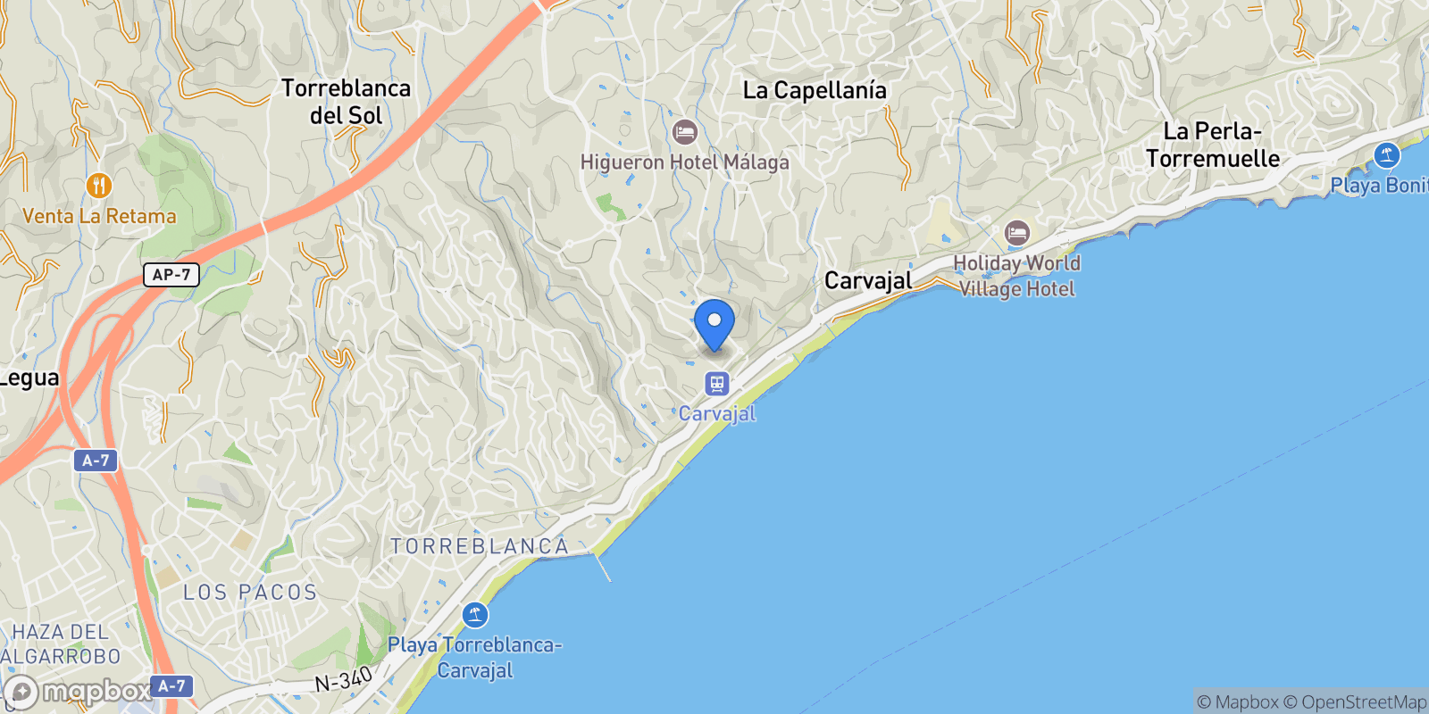 Map showing C. Begoña, 2, 29640, Málaga, Spain, Fuengirola, Andalusia, Spain.