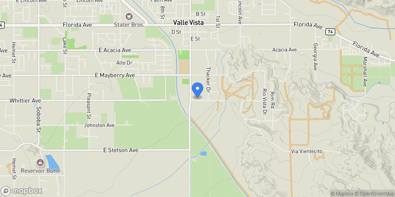 Map showing 44063 Mark Court, Hemet, CA 92544, Hemet, California, United States.