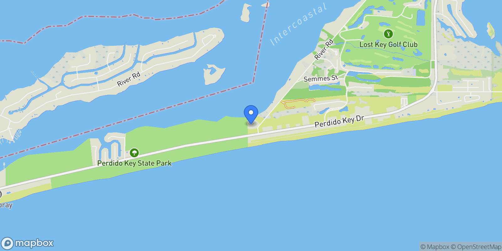 Map showing 14900 River Rd , 904, Pensacola, FL 32507, Pensacola, Florida, United States.