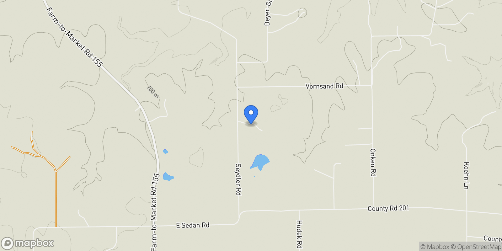 Map showing 13041 Seydler Rd, Weimar, TX 78962, Weimar, Texas, United States.