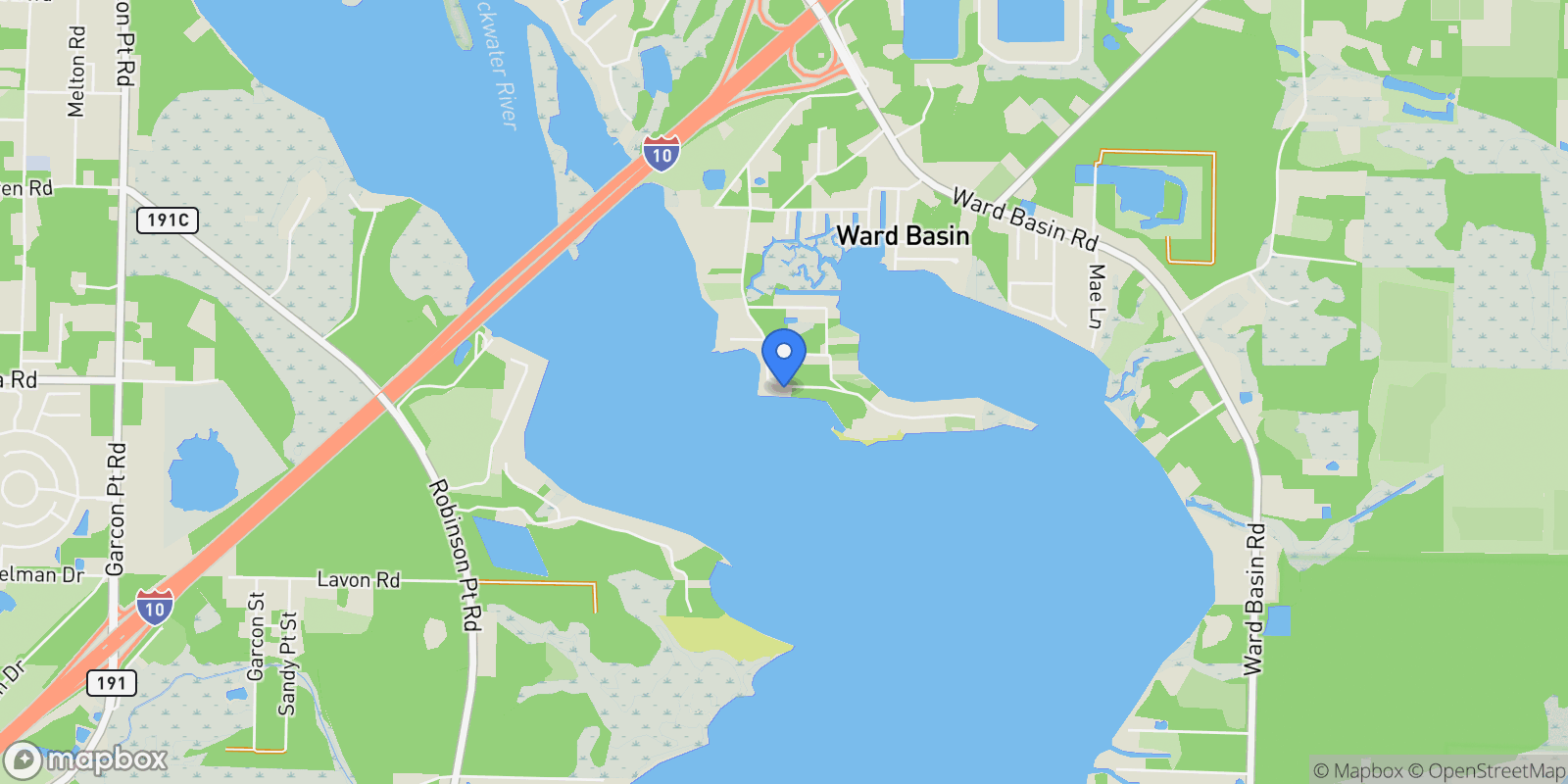 Map showing 7693 Petersen Pt Rd, Milton, FL 32583, Milton, Florida, United States.