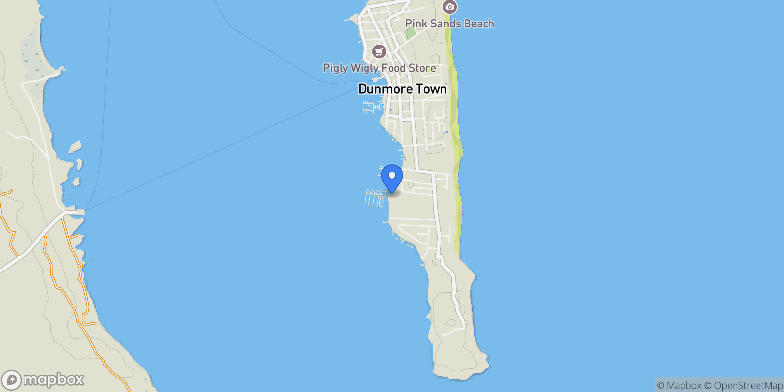 Map showing Residences At Briland Club, Harbour Island, Eleuthera, Bahamas, Dunmore Town, Harbour Island, The Bahamas.
