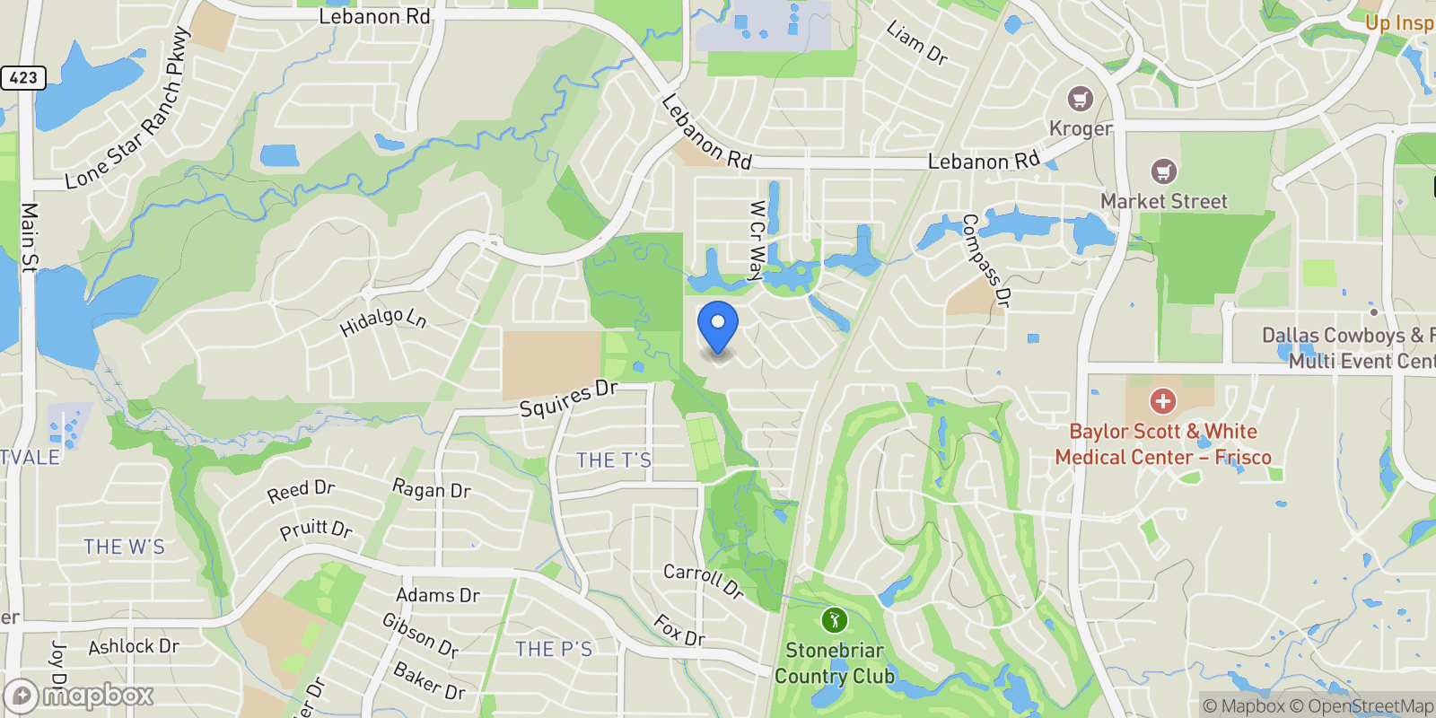 Map showing 3336 Columbus Drive , Frisco, TX 75034, Frisco, Texas, United States.