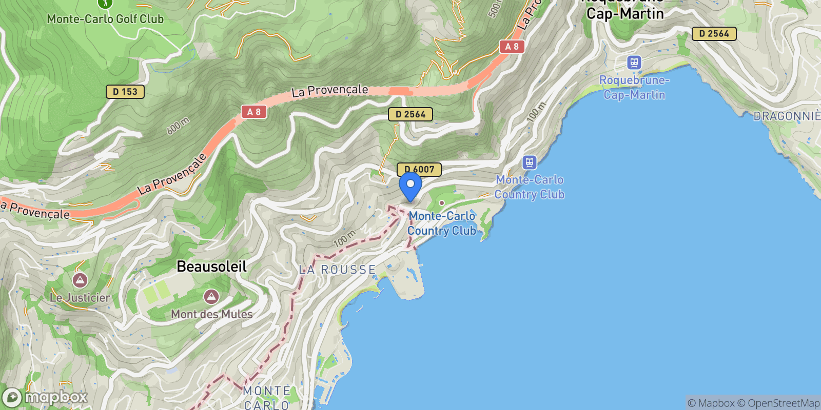 Map showing 14 AVENUE DE FRANCE, Roquebrune-Cap-Martin, Provence-Alpes-Côte d'Azur, France.