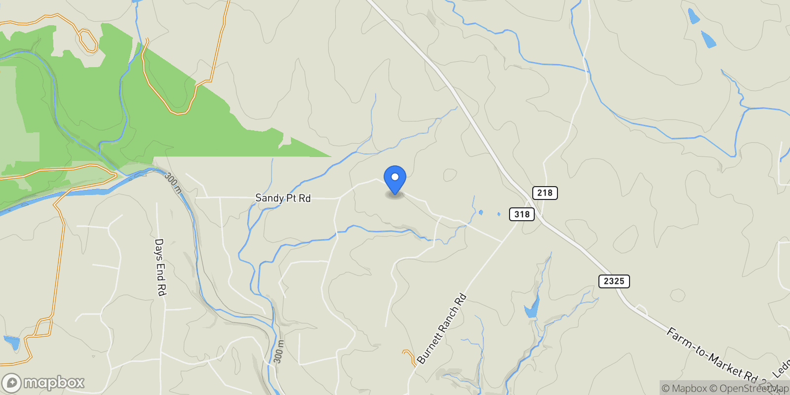 Map showing 501 Sandy Point Road , Wimberley, TX 78676, Wimberley, Texas, United States.