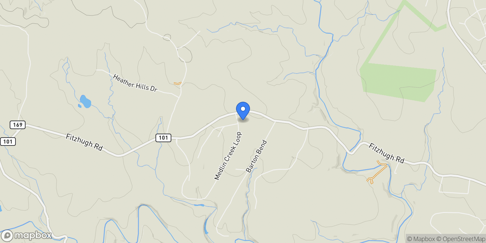 Map showing 201 Medlin Creek Loop , Dripping Springs, TX 78620, Dripping Springs, Texas, United States.