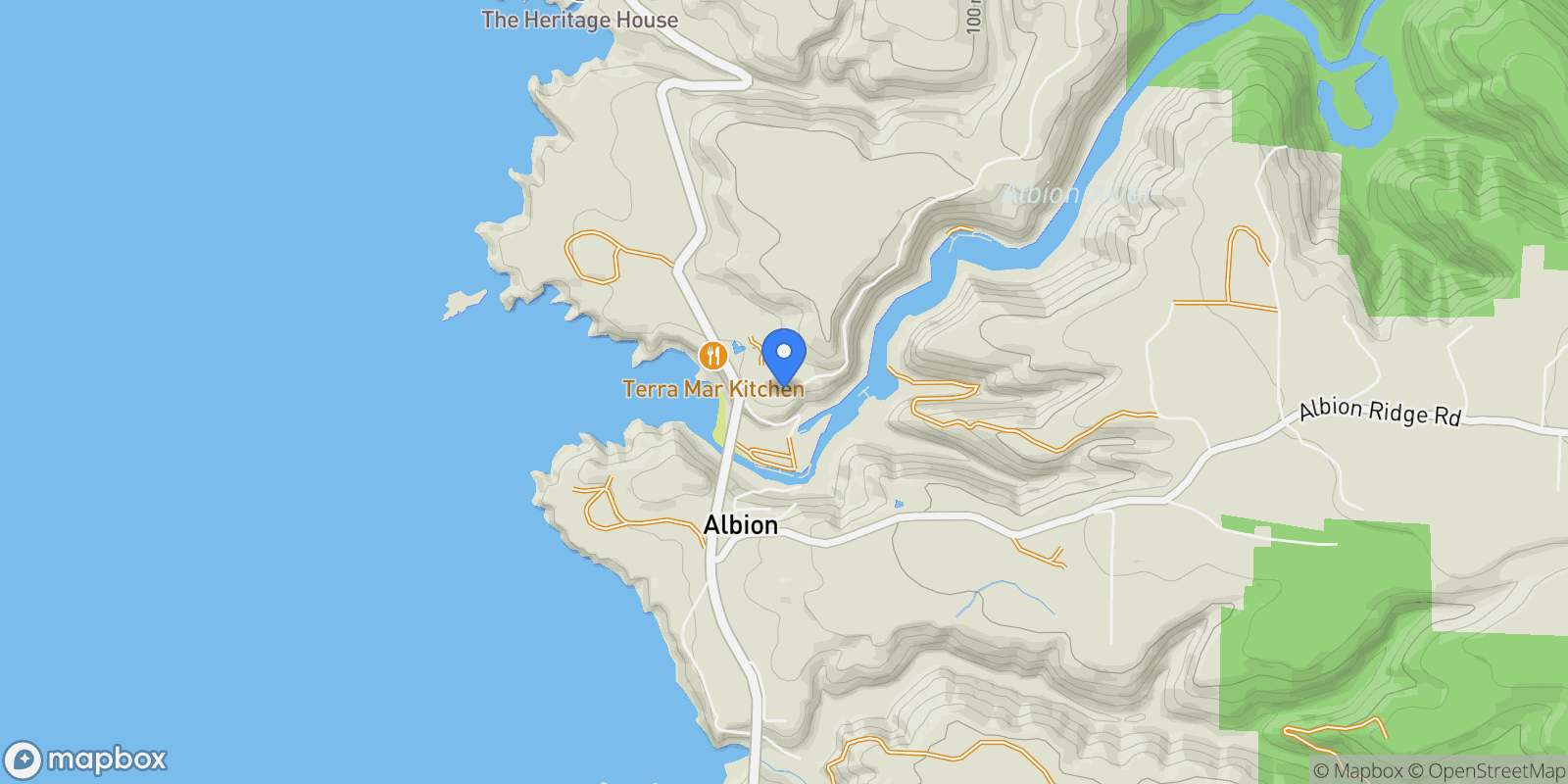 Map showing 3875 Albion Little River Road, Little River, California, United States.
