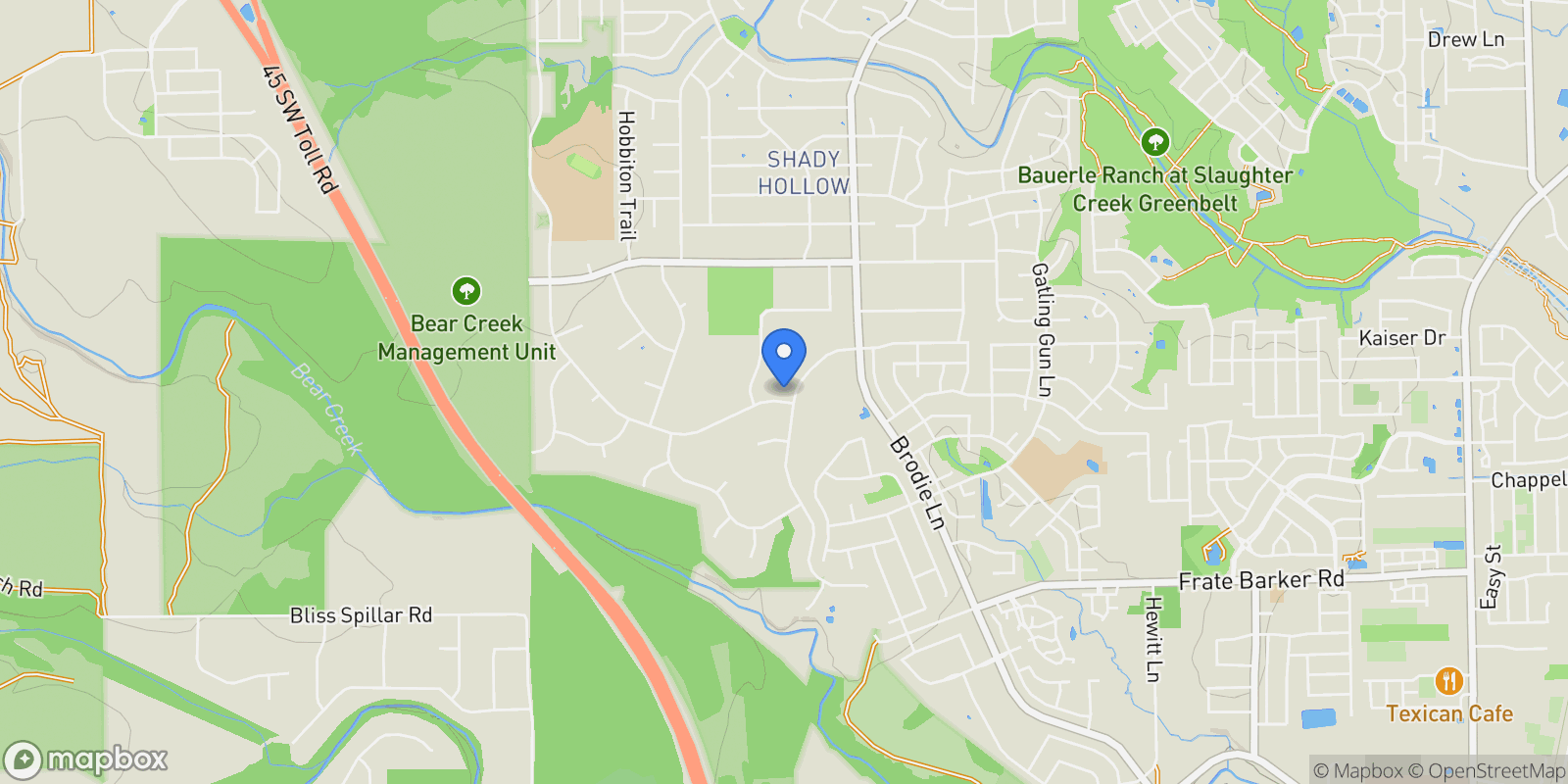 Map showing 3300 Lost Oasis Hollow , Austin, TX 78739, Austin, Texas, United States.