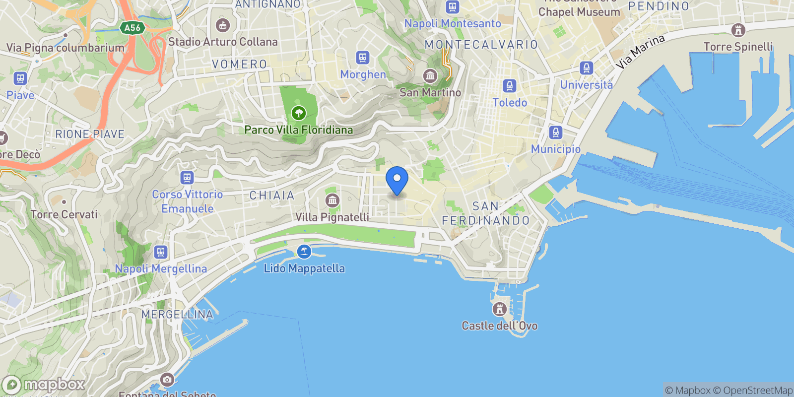 Map showing Via Marechiaro 26, Via Marechiaro 26, Naples, Campania, Italy.