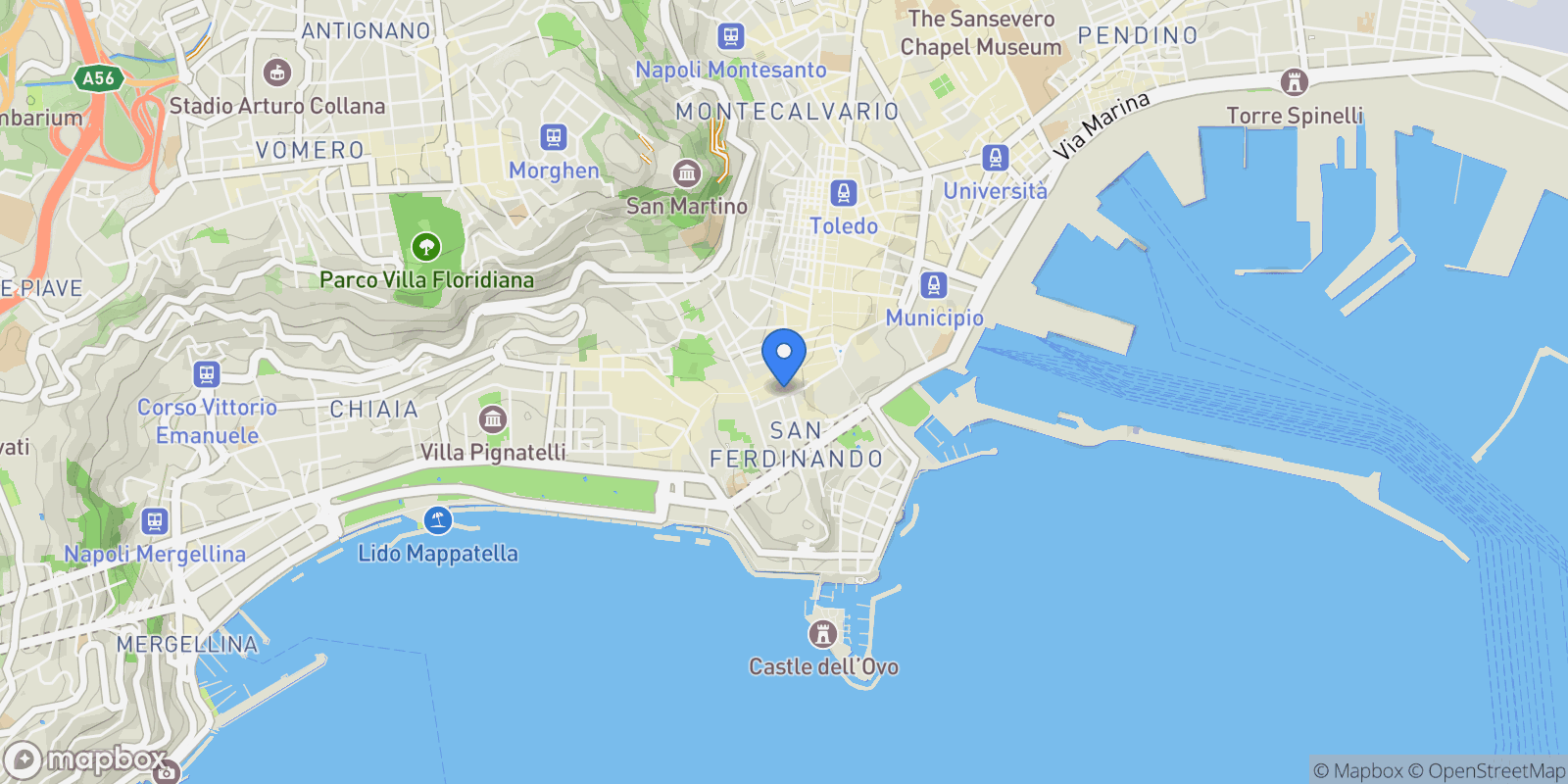 Map showing Via Manzoni, Via Manzoni, Naples, Campania, Italy.