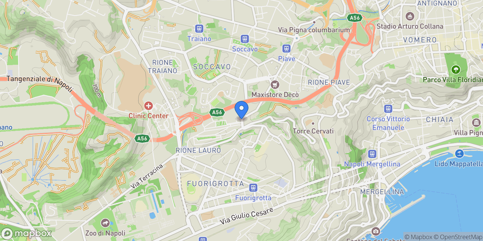 Map showing Via Via Marechiaro 21, Via Via Marechiaro 21, Naples, Campania, Italy.