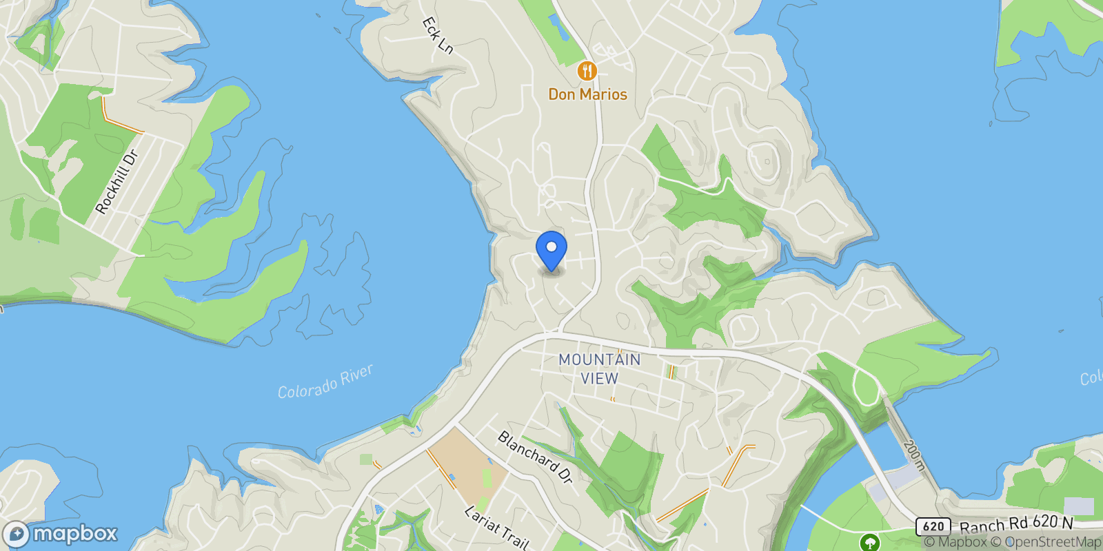 Map showing 4001 Tejon Circle , Austin, TX 78734, Austin, Texas, United States.