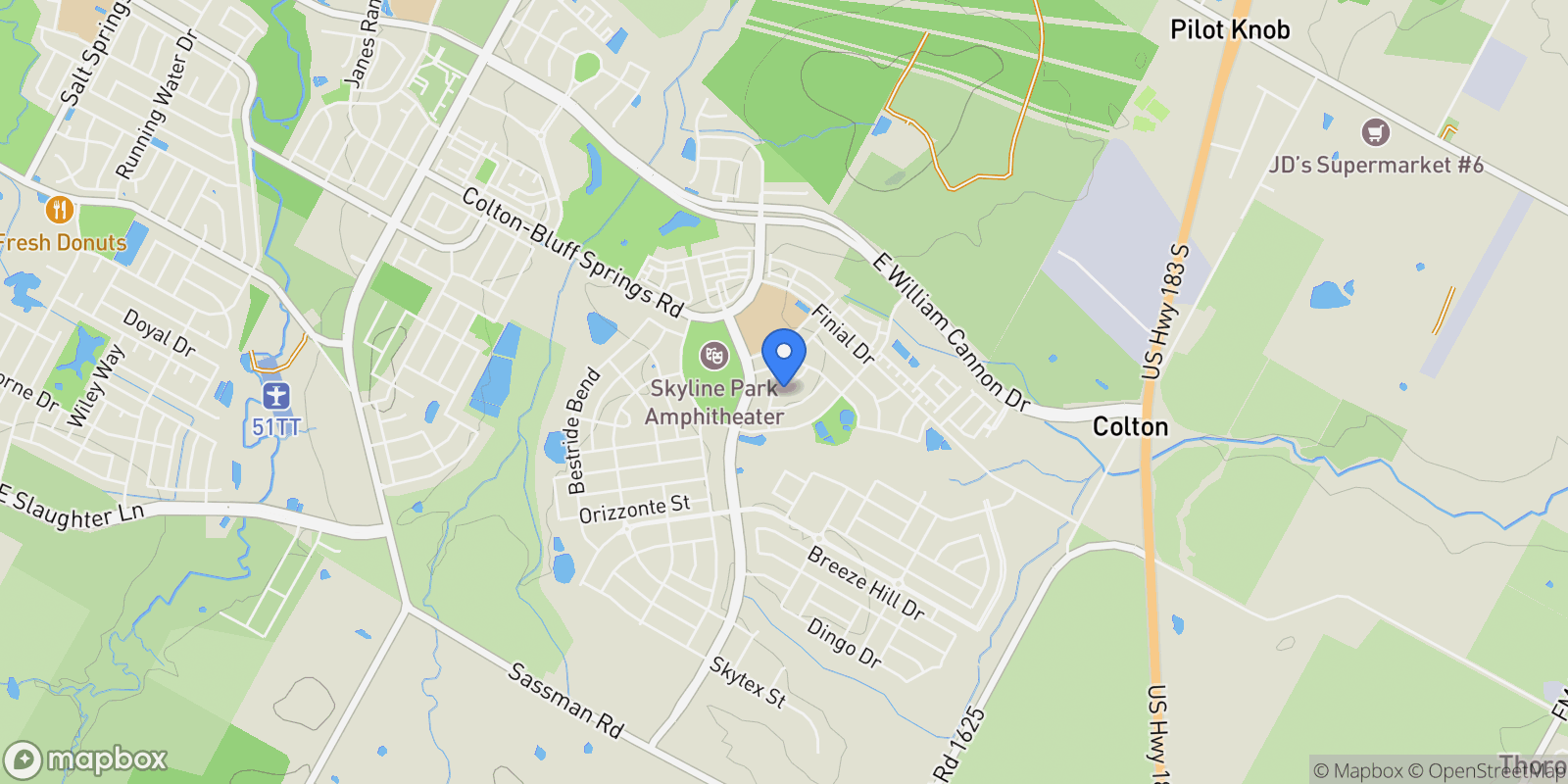 Map showing 8105 Donnie Junction Way , Austin, TX 78744, Austin, Texas, United States.