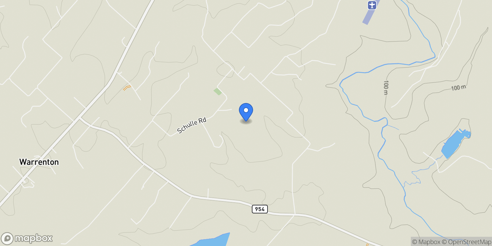 Map showing 2915 Schulle Road, Round Top, TX 78954, Round Top, Texas, United States.