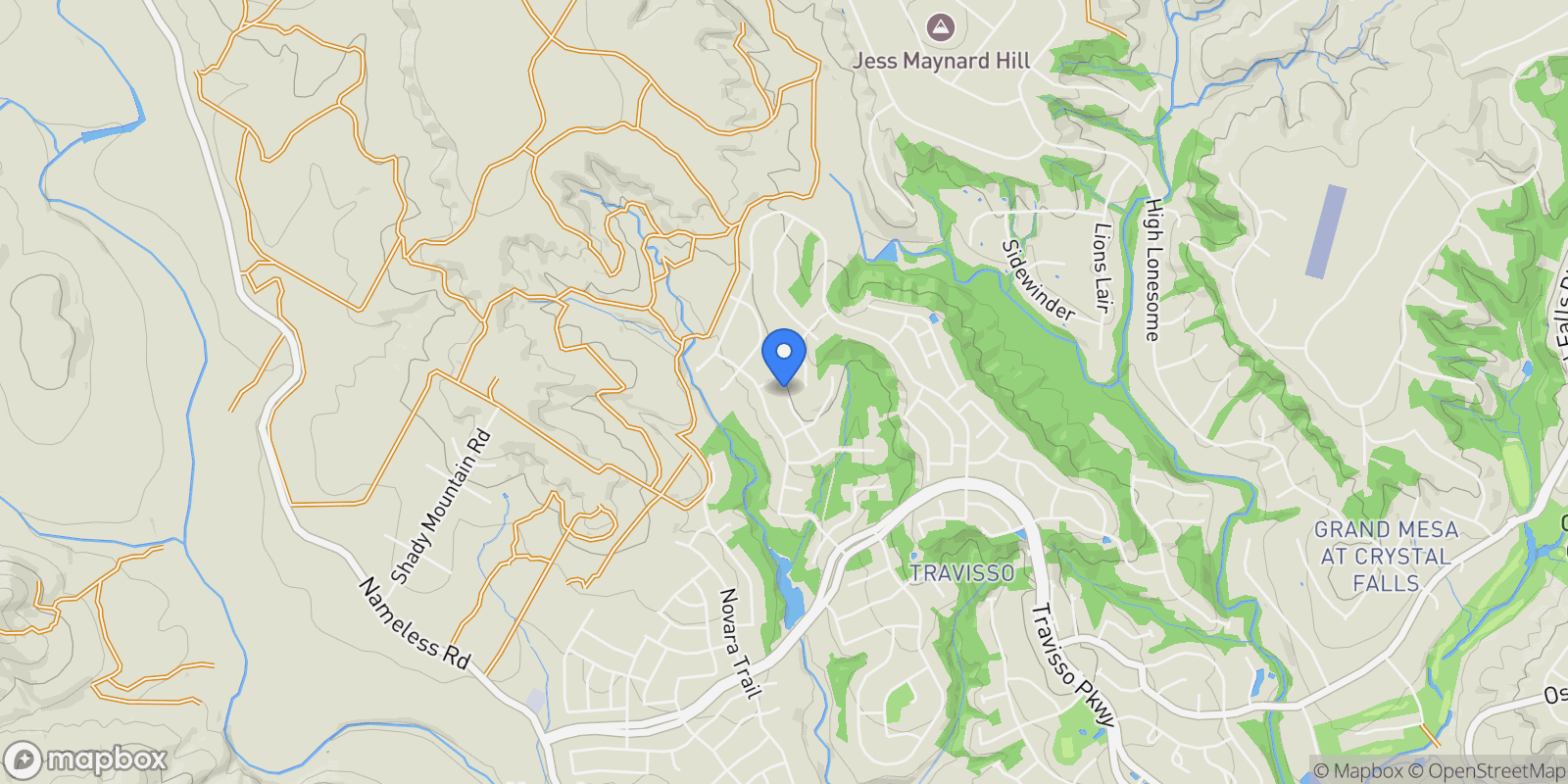 Map showing 1321 Castalo Lane , Leander, TX 78641, Leander, Texas, United States.