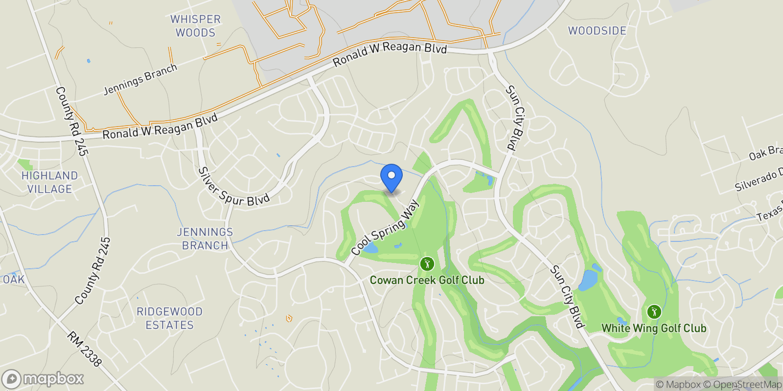 Map showing 203 Independence Creek Lane , Georgetown, TX 78633, Georgetown, Texas, United States.