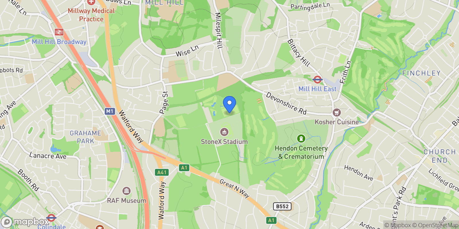 Map showing Buttermere Court, Holders Hill Road, London, England, United Kingdom.