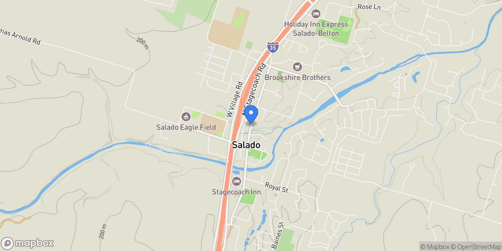 Map showing 8148 Haley Court , Salado, TX 76571, Salado, Texas, United States.