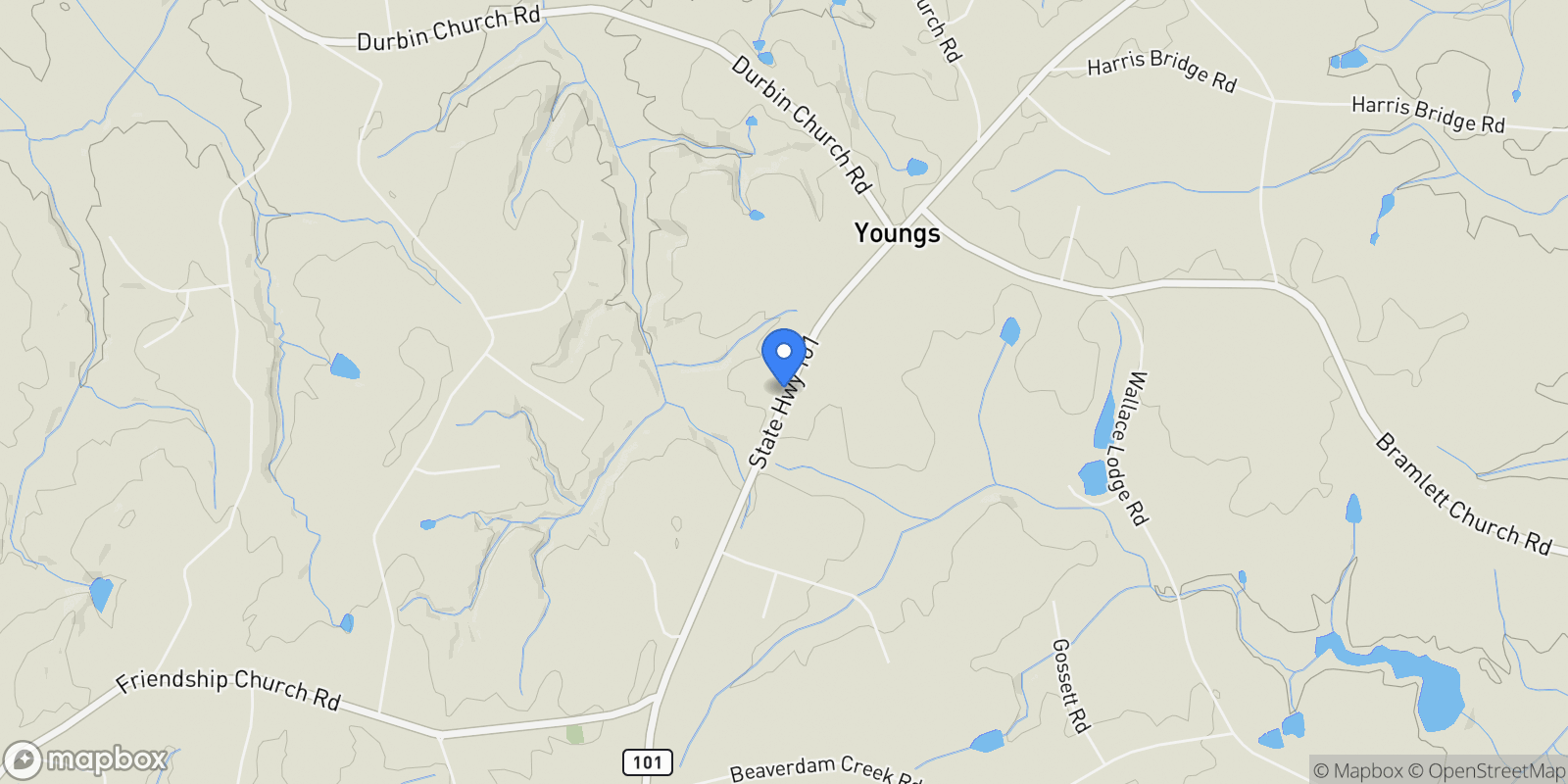 Map showing 6025 Highway 101 N, Gray Court, SC 29645, Gray Court, South Carolina, United States.