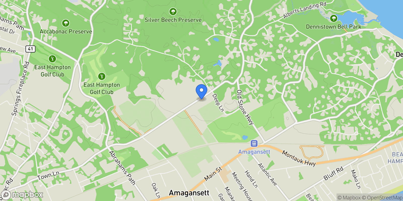 Map showing 360 Town Lane, Amagansett, NY 11930, Amagansett, New York, United States.
