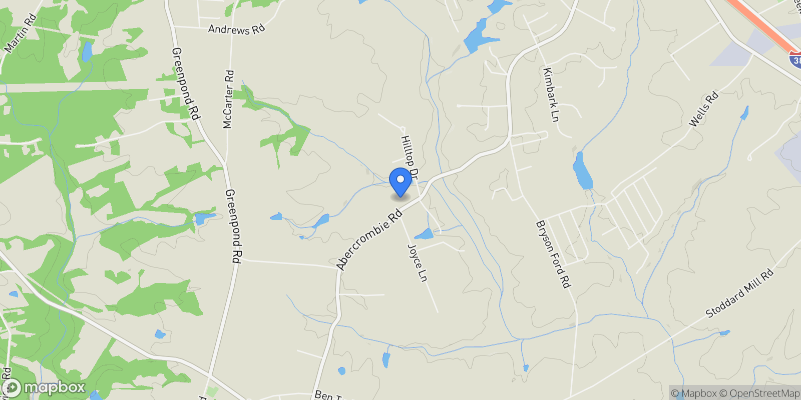 Map showing 1613 Abercrombie Road, Fountain Inn, SC 29644, Fountain Inn, South Carolina, United States.
