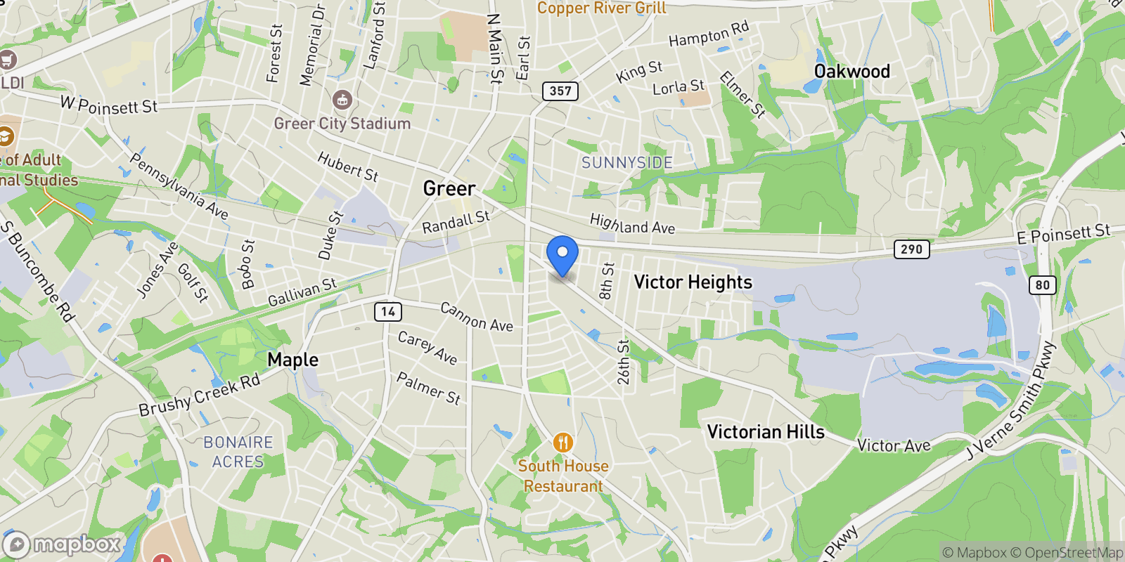 Map showing 00 S Mcelhaney Road, Greer, SC 29651, Greer, South Carolina, United States.