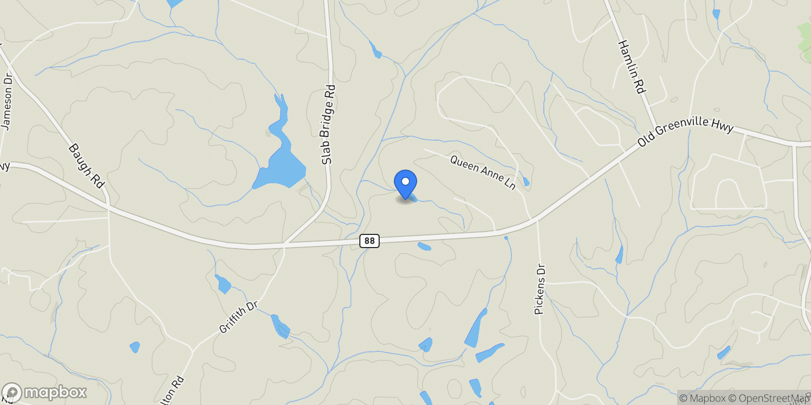 Map showing 6417 Old Greenville Highway, Liberty, SC 29657, Liberty, South Carolina, United States.