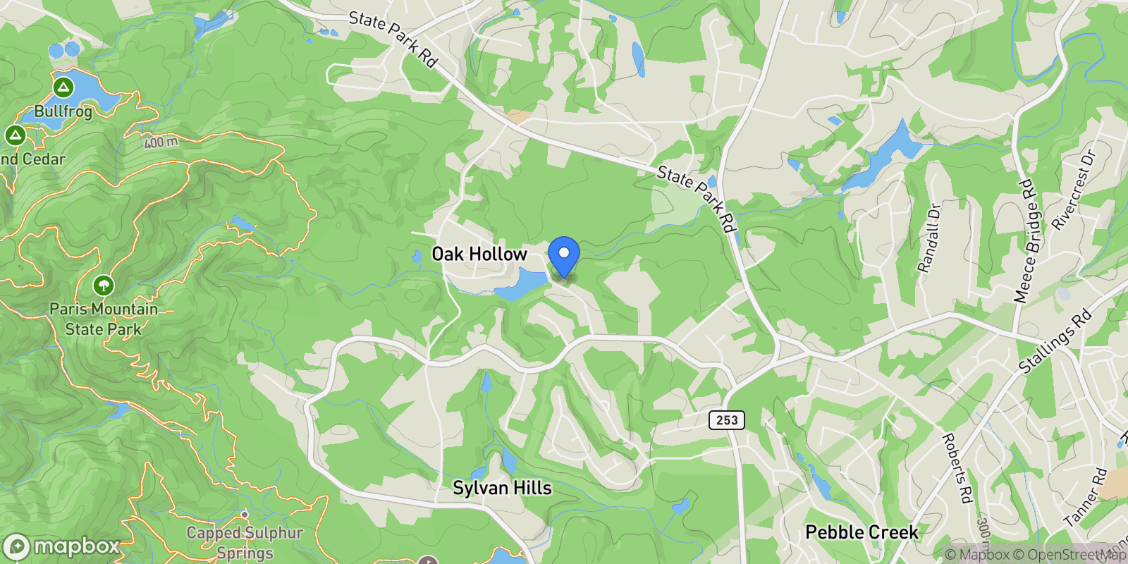 Map showing 301 Cardinal Drive, Greenville, SC 29609, Greenville, South Carolina, United States.
