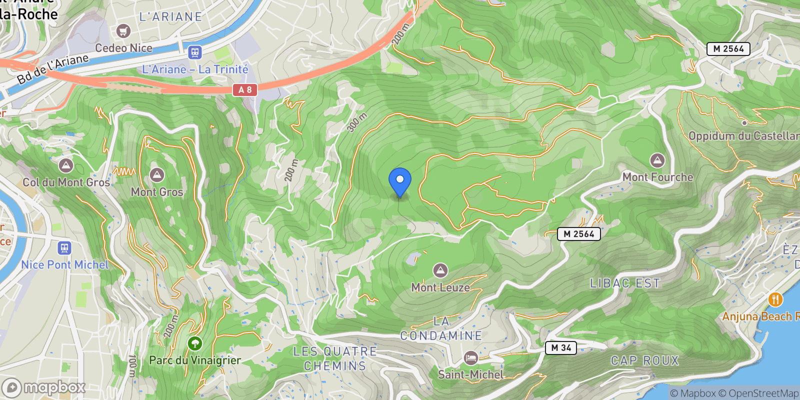 Map showing La Trinité, Provence-Alpes-Côte d'Azur, France.