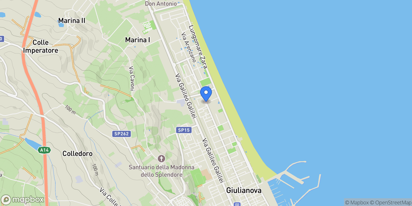 Map showing Viale Ercole Vincenzo Orsini, 64021 Giulianova TE, Italy, Giulianova, Abruzzo, Italy.