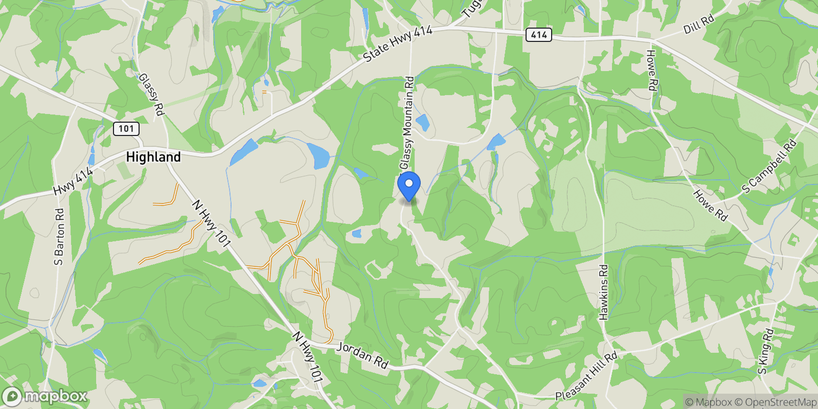 Map showing 235 S Glassy Mountain Road, Landrum, SC 29356, Landrum, South Carolina, United States.