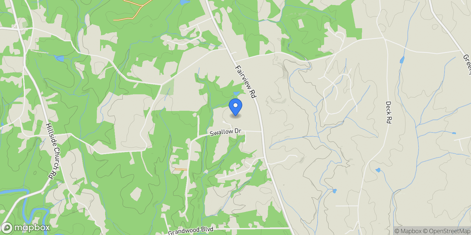 Map showing 74 Reining Way, Fountain Inn, SC 29644, Fountain Inn, South Carolina, United States.