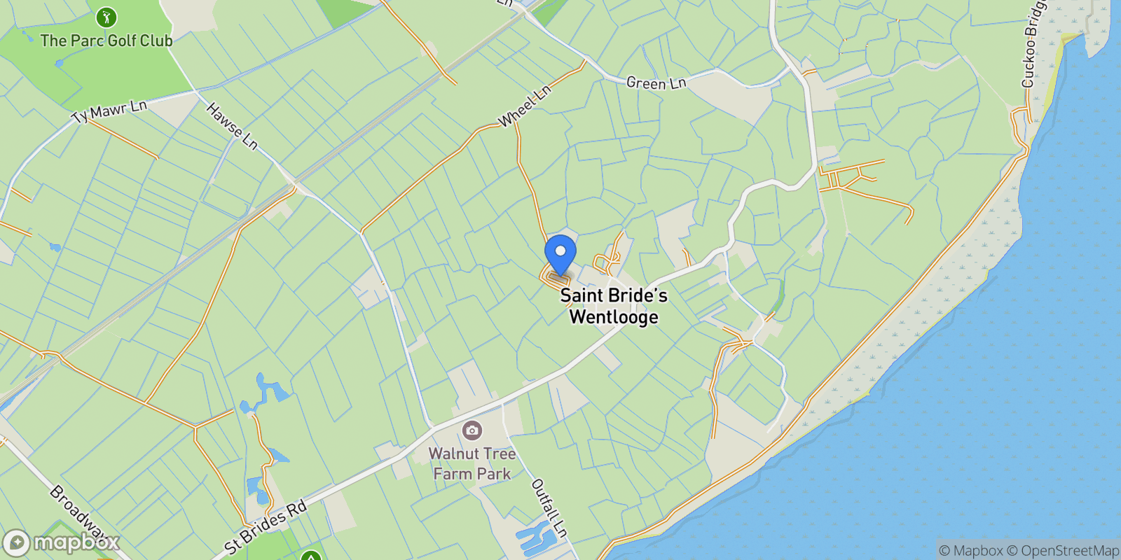 Map showing St. Brides Wentlooge, Newport, Saint Brides, Wales, United Kingdom.