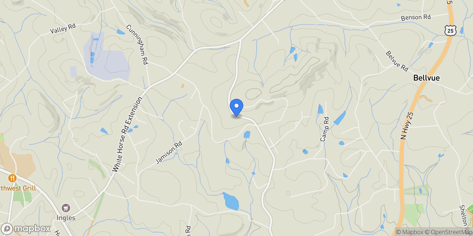 Map showing 1253 Tubbs Mountain Road, Travelers Rest, SC 29690, Travelers Rest, South Carolina, United States.