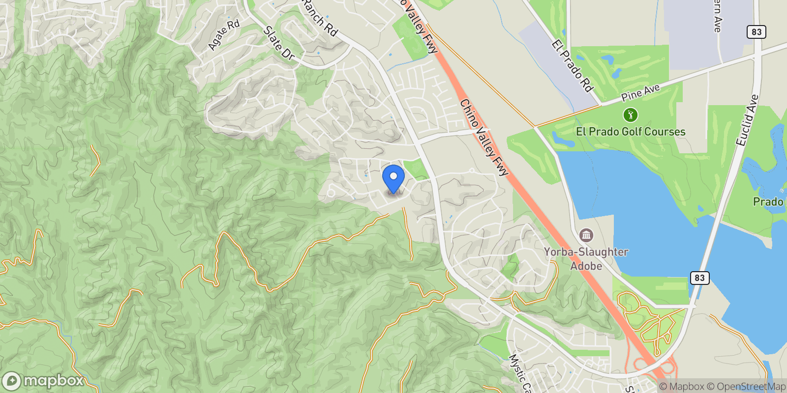 Map showing 17058 Lagos, Chino Hills, California, United States.