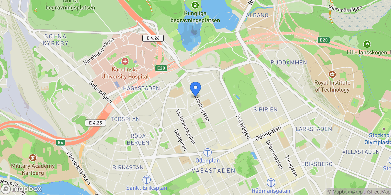 Map showing Norrtullsgatan 55, 113 45 Stockholm, Sweden, Stockholm, Stockholm County, Sweden.