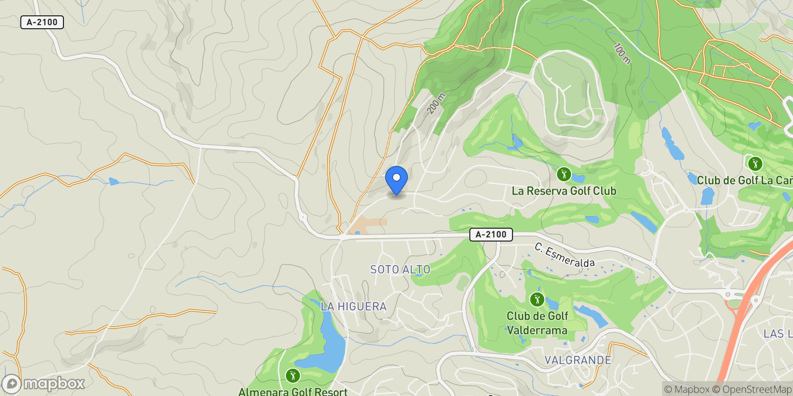 Map showing Sotogrande, San Roque, Andalusia.