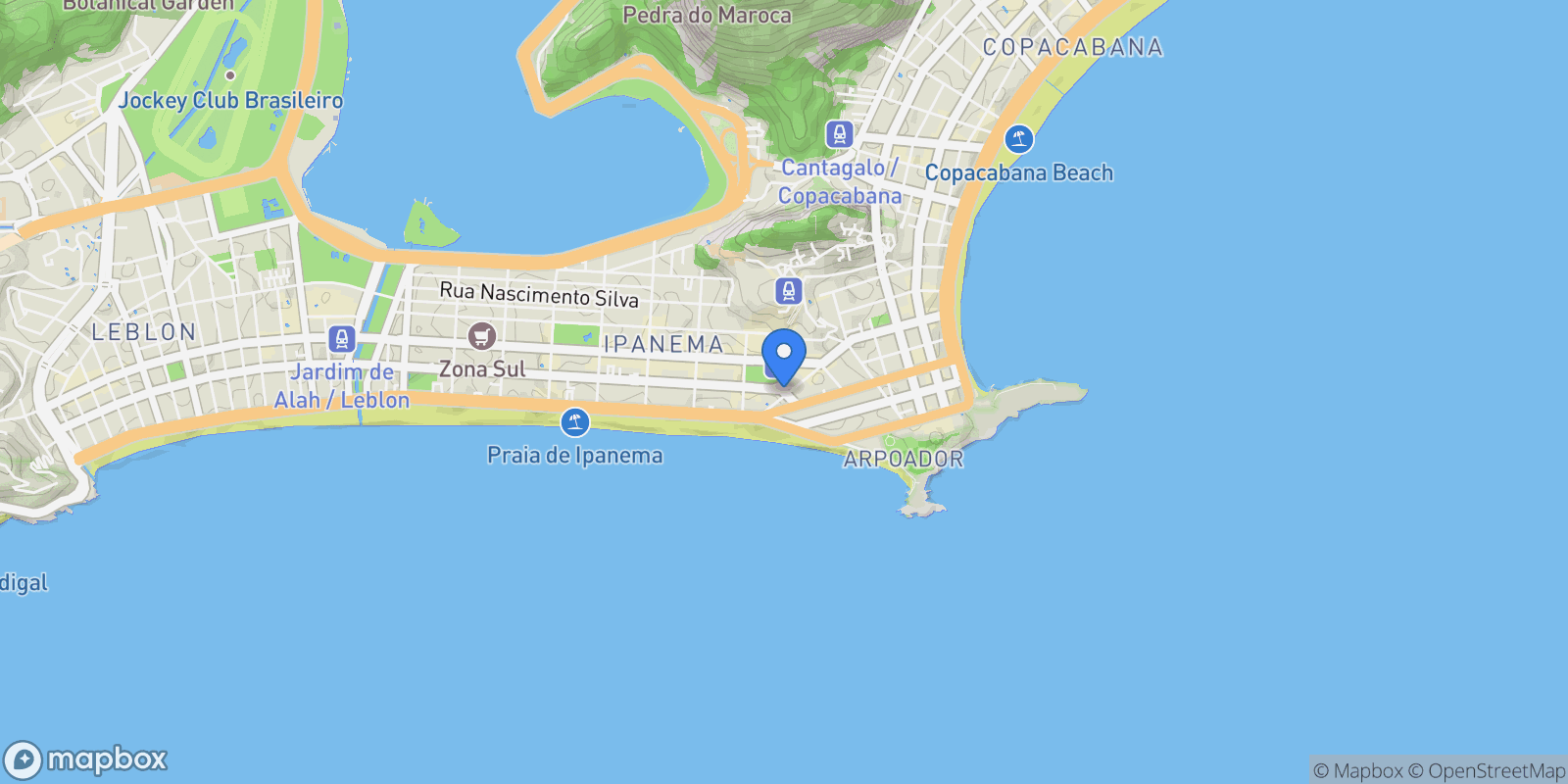 Map showing Prudente de Morais 790, RJ, Rio de Janeiro, State of Rio de Janeiro, Brazil.