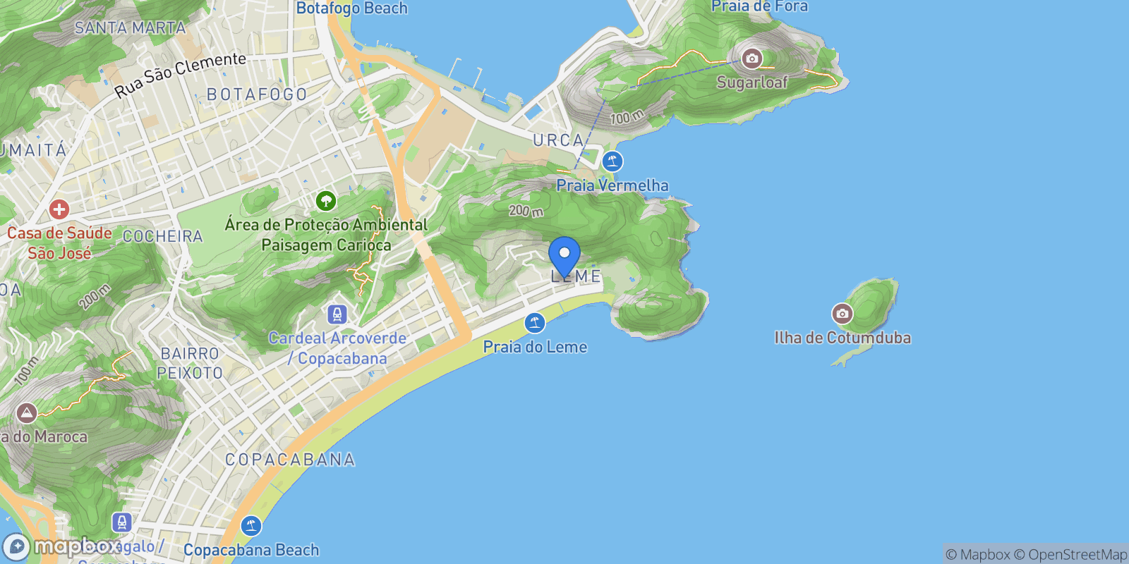 Map showing Gustavo Sampaio 710, RJ, Rio de Janeiro, State of Rio de Janeiro, Brazil.