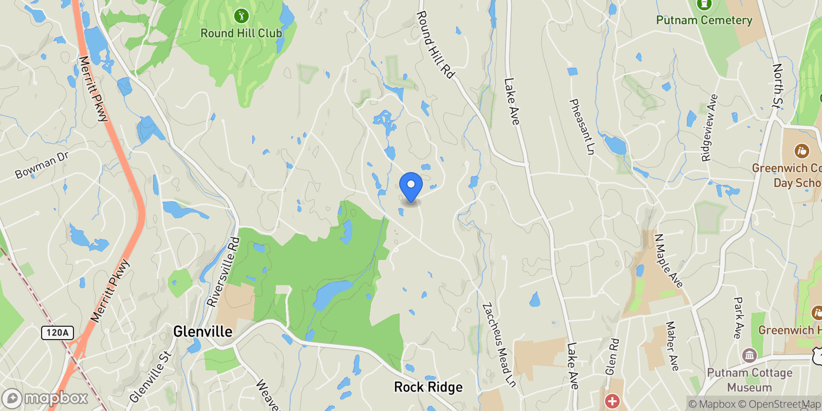 Map showing 8 Fox Run Lane, Greenwich, CT, 06831, USA, Greenwich, Connecticut, United States.