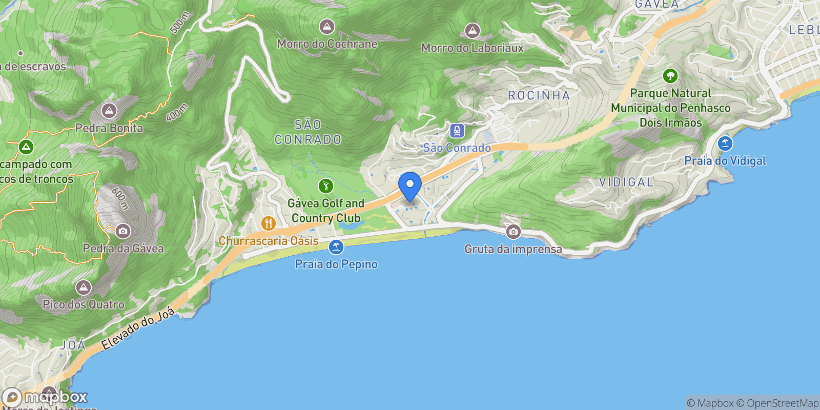 Map showing Povina Cavalcanti 83, RJ, Rio de Janeiro, State of Rio de Janeiro, Brazil.
