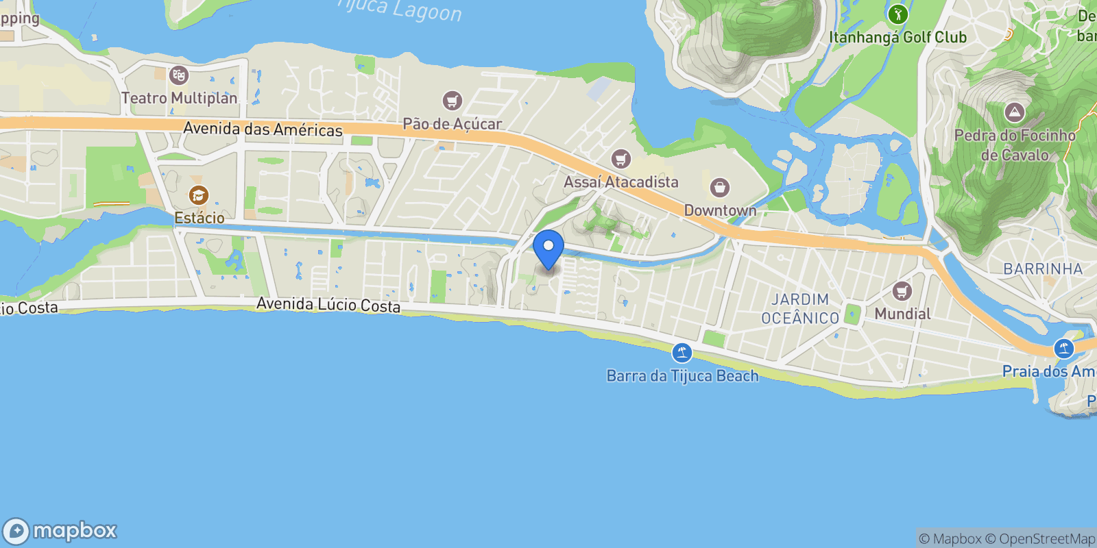 Map showing Lúcio Costa 3300, RJ, Rio de Janeiro, State of Rio de Janeiro, Brazil.