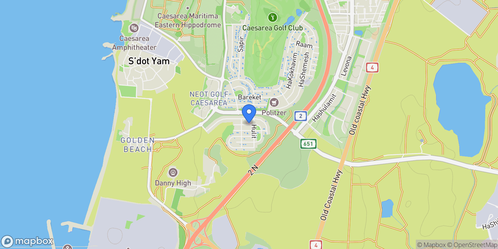 Map showing Gal St, Caesarea, Israel, Or Akiva, Haifa District, Israel.