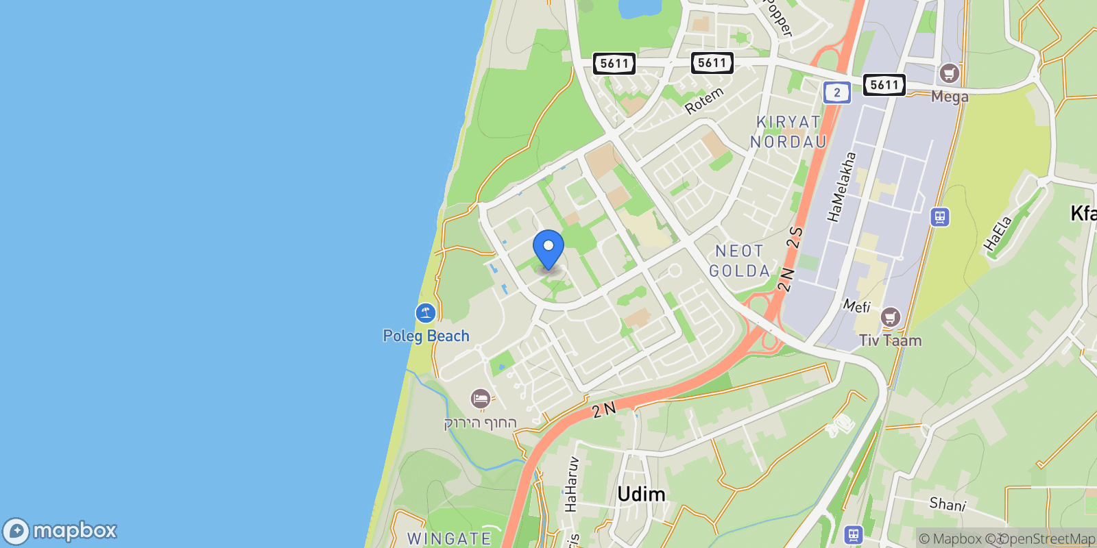 Map showing Dudu Dotan St, Netanya, Israel, Netanya, Center District, Israel.