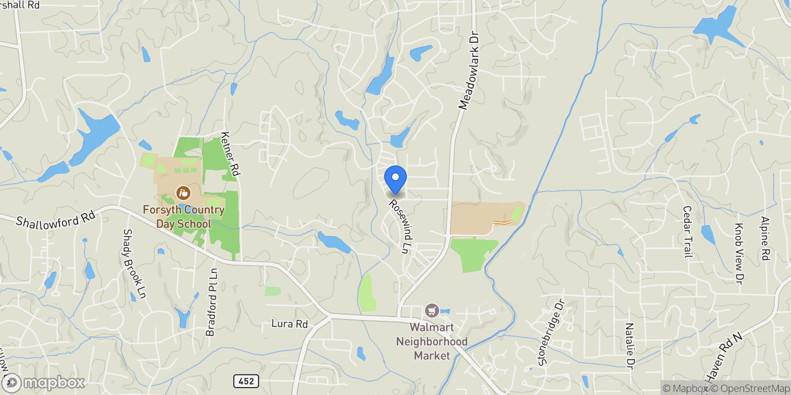 Map showing 515 Silverbrook Court, Winston-Salem, North Carolina, United States.