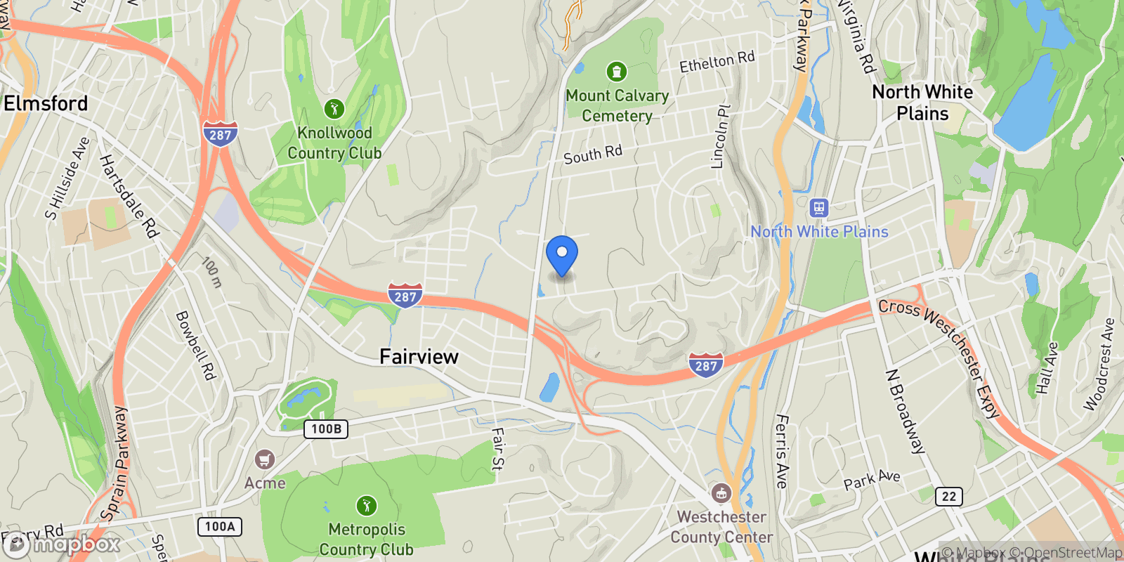 Map showing 6 Clarion Drive, White Plains, NY, 10603, USA, White Plains, New York, United States.